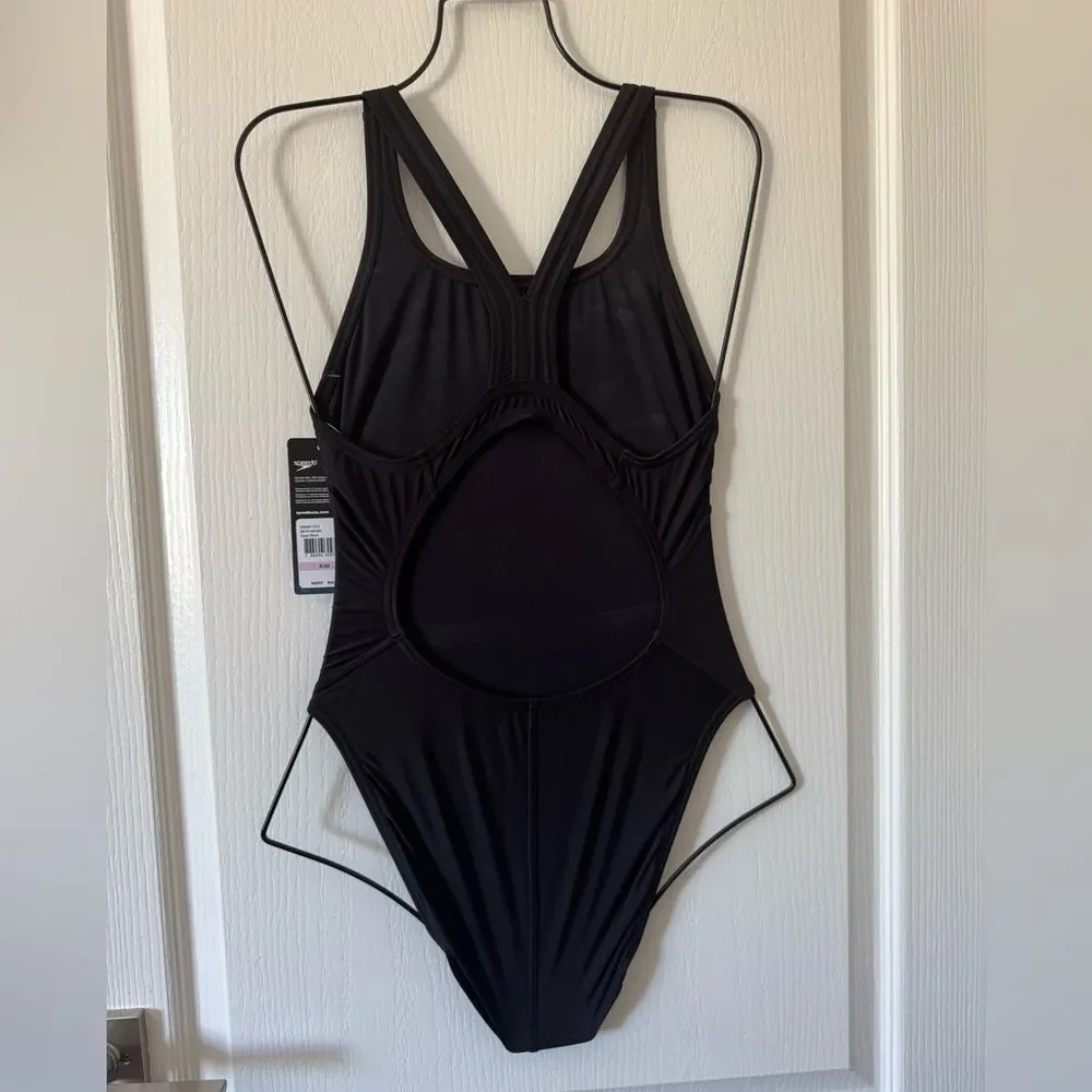 Speedo Women's Swimsuit One Piece ProLT Super Pro Solid Black Adult 6 / 32 NWT